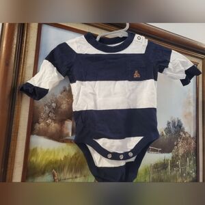GAP 0-3 Month Blue and White Bodysuit One Piece